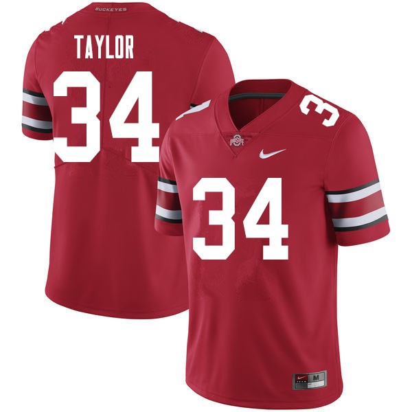 Ohio State Buckeyes #34 Alec Taylor Men NCAA Jersey Red